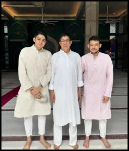 Iftekhar Rafsan with father and brother