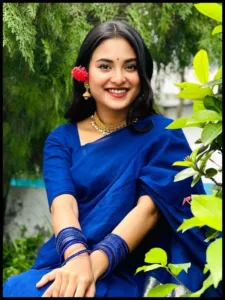 Tanjim Saiyara Totini in blue sari