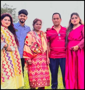 Mehedi Hassan with his family