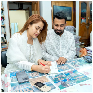 Barisha Haque with husband